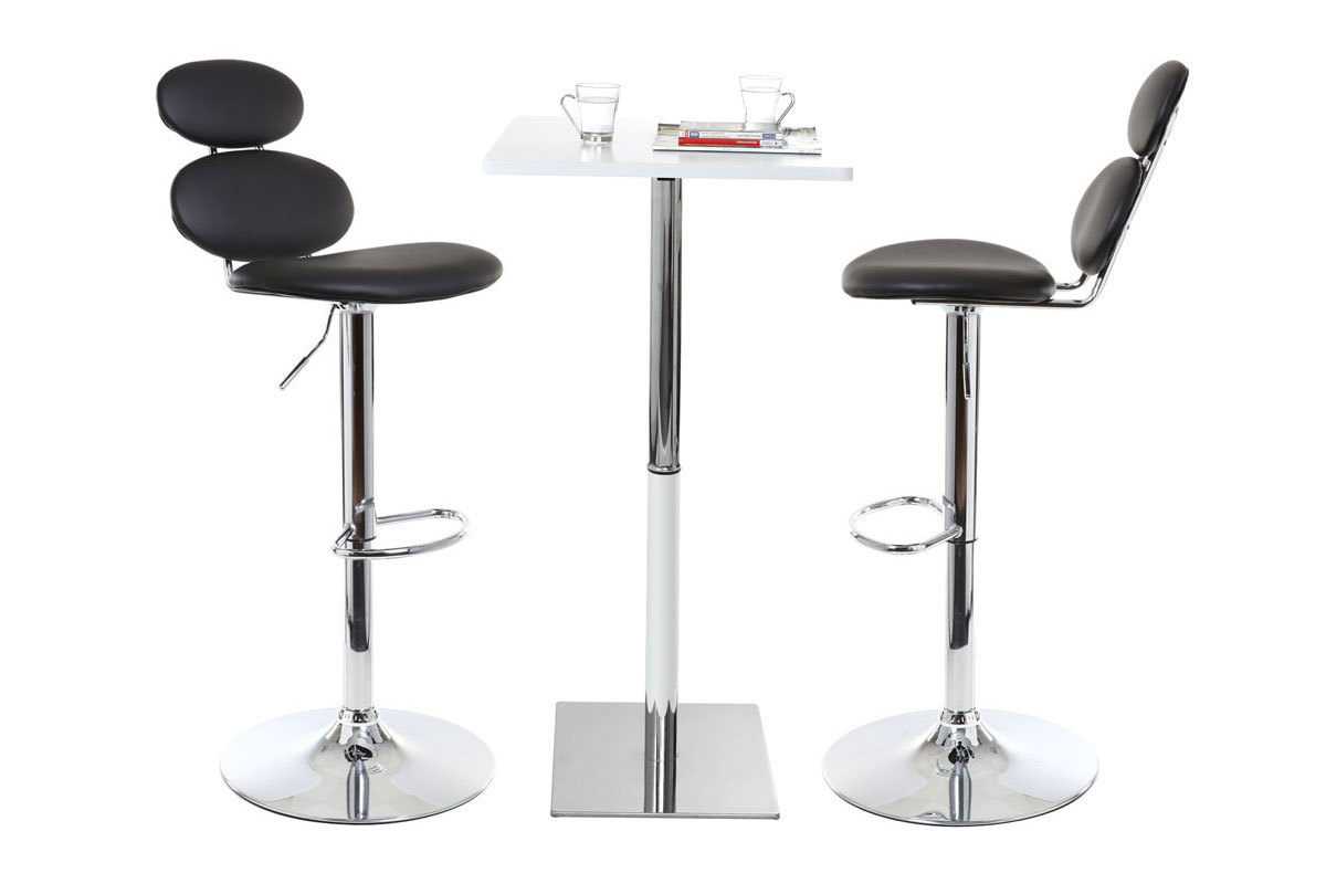 Sgabello da bar design nero STONE