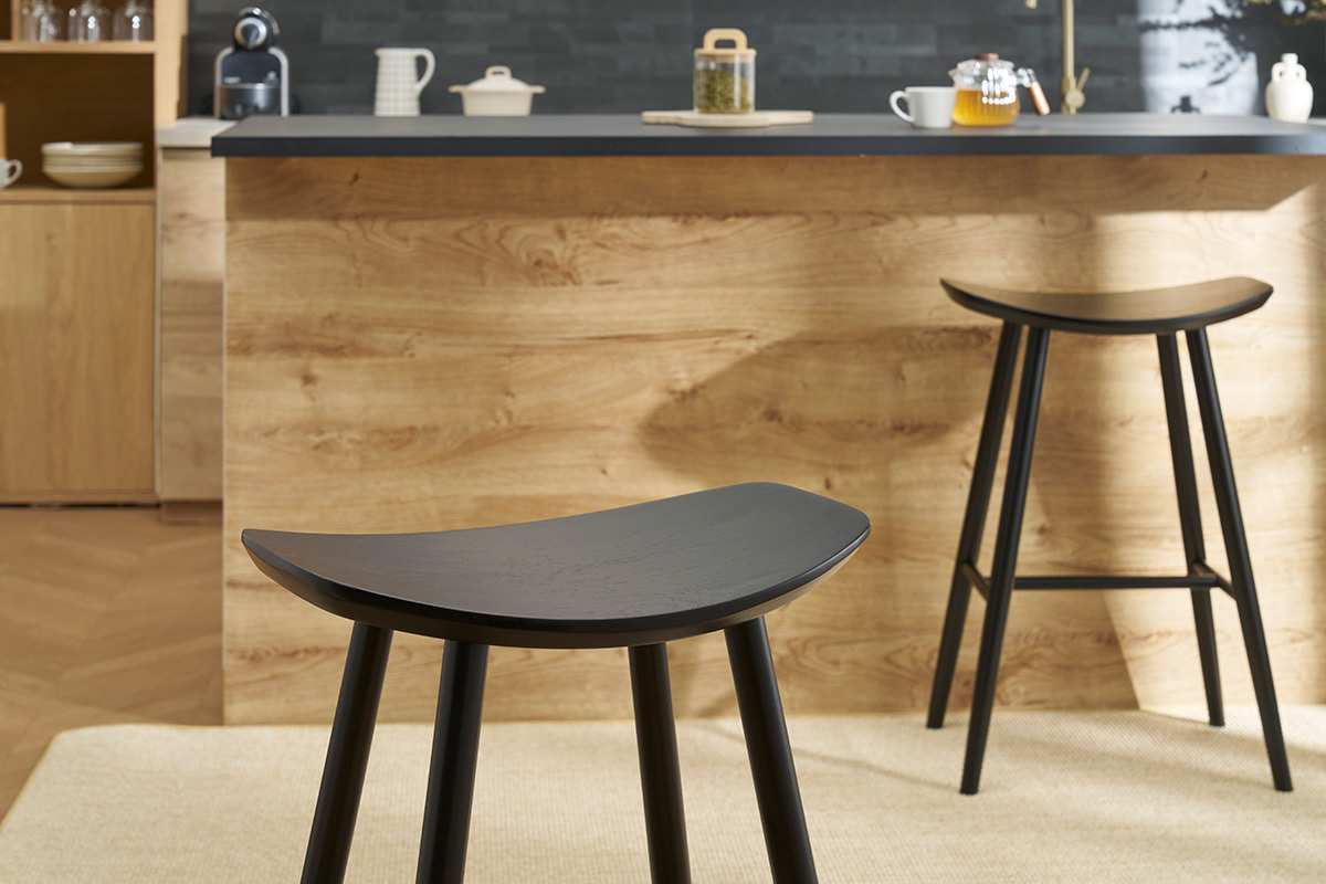Sgabello da bar design noce 72 cm DEMORY