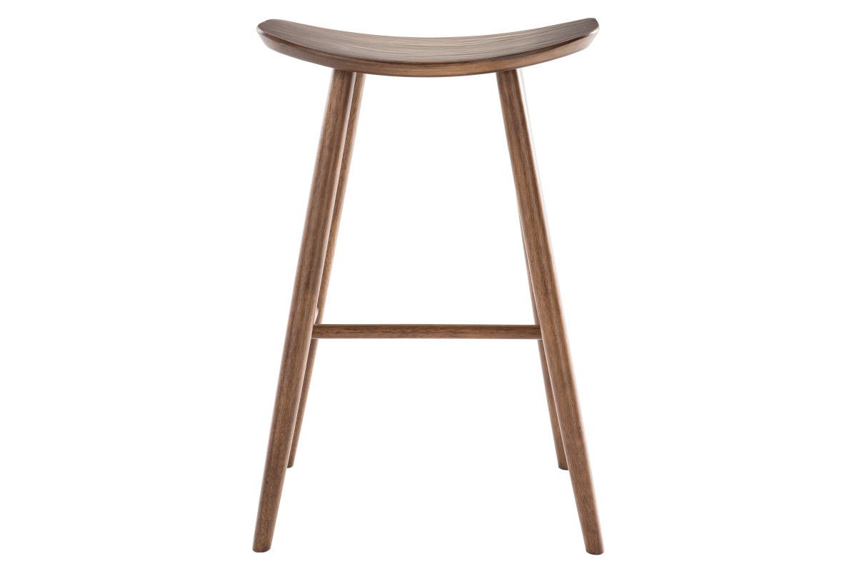 Sgabello da bar design noce H72 cm DEMORY