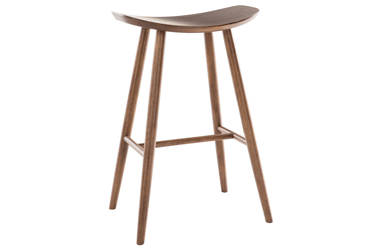 Sgabello da bar design noce H72 cm DEMORY