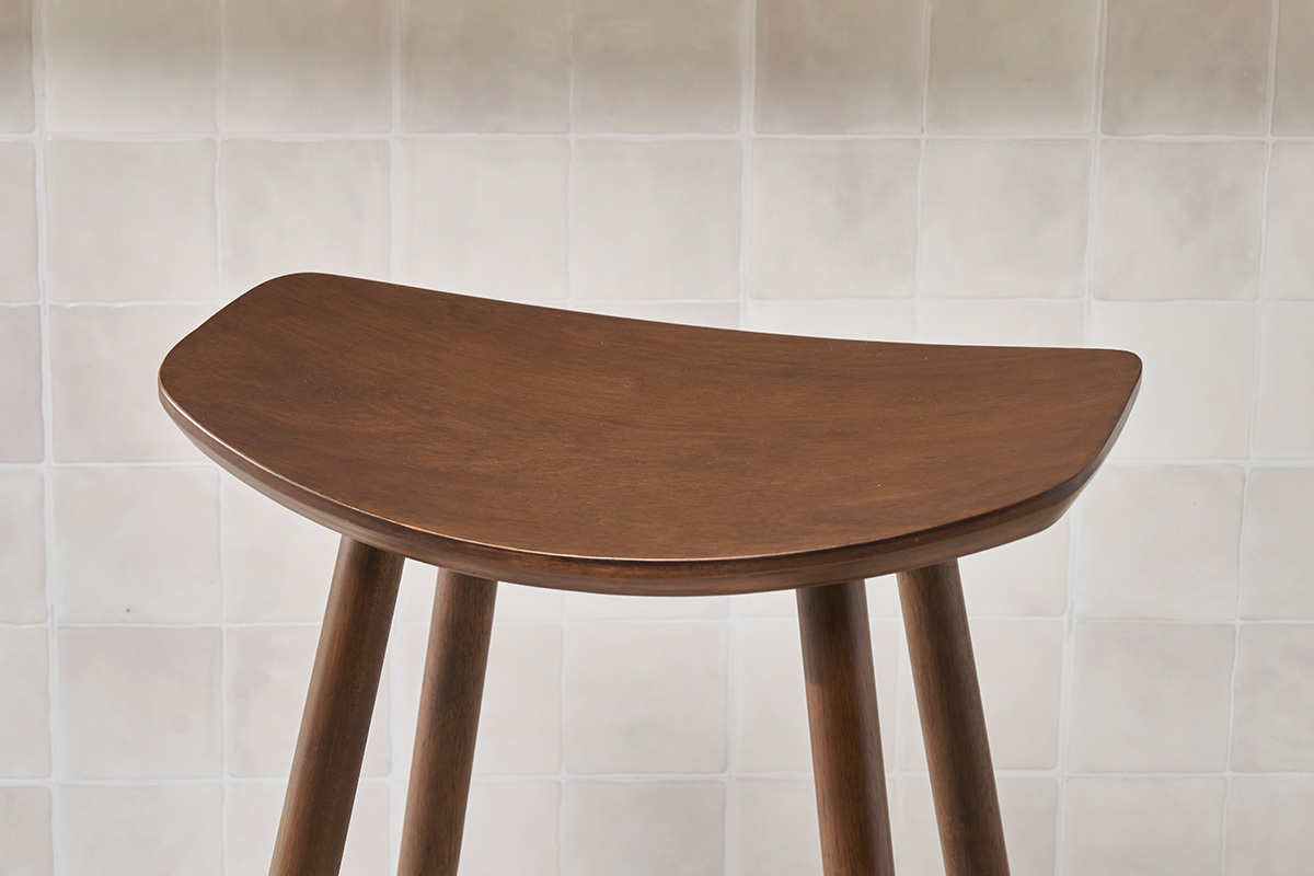 Sgabello da bar design noce H72 cm DEMORY