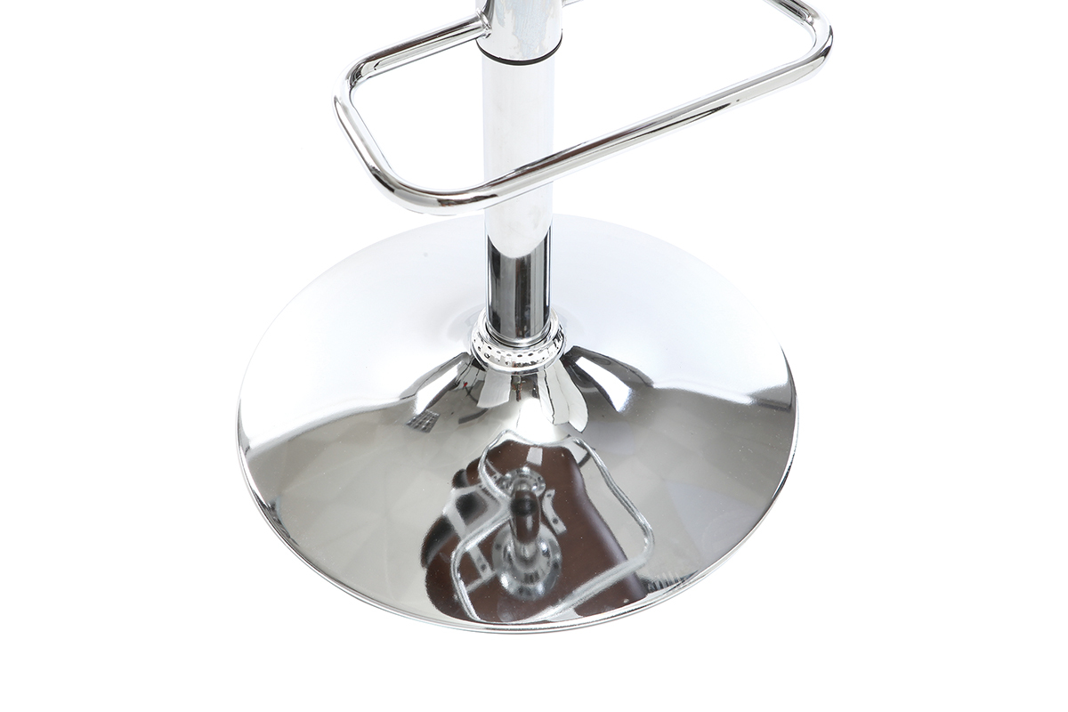 Sgabello da bar design poliuretano Nero e legno scuro MARTY