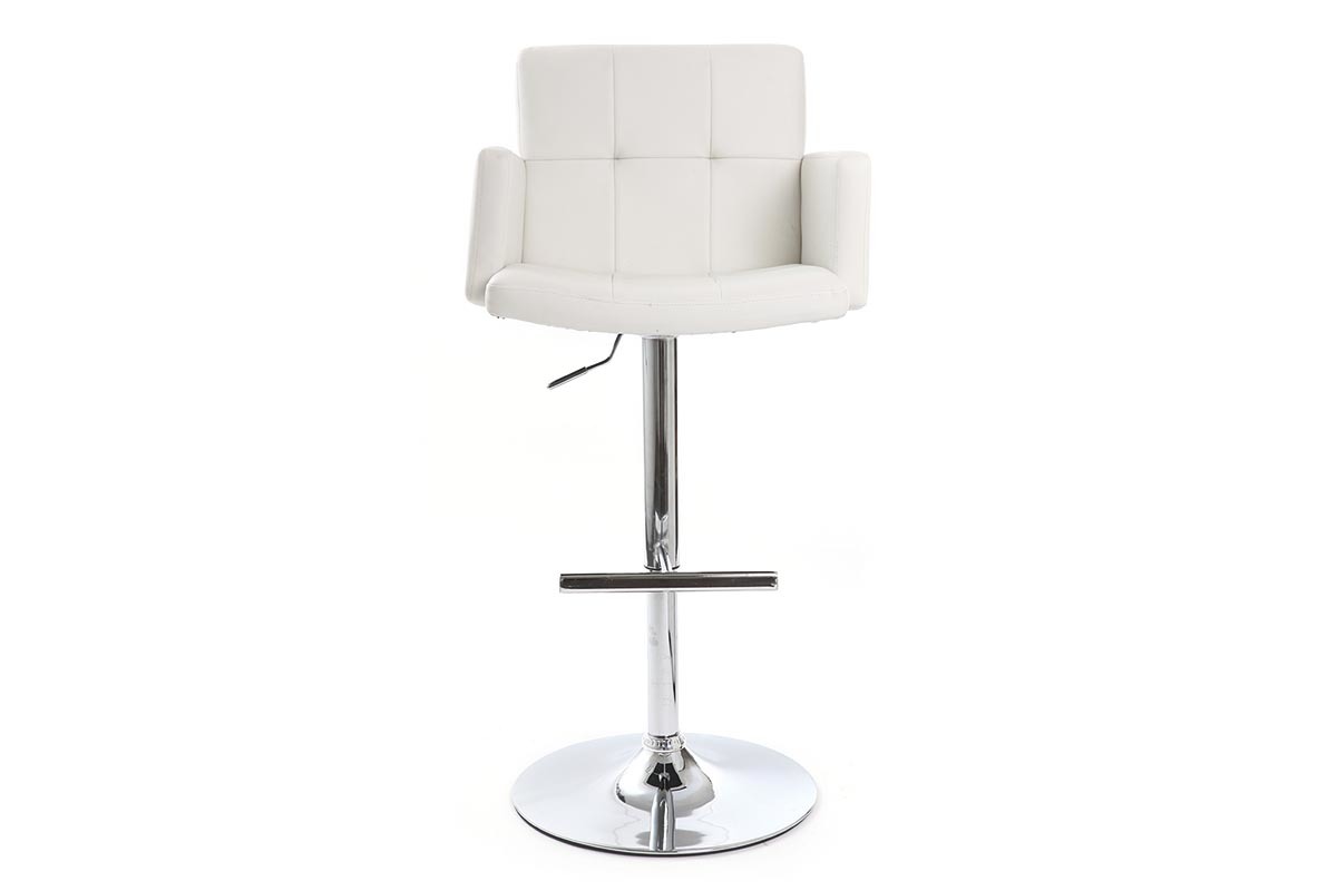 Sgabello da bar design PU bianco BLAKE
