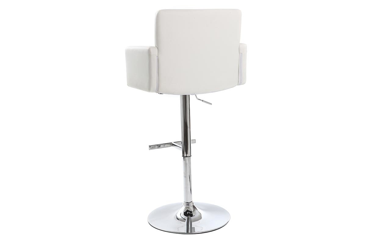 Sgabello da bar design PU bianco BLAKE