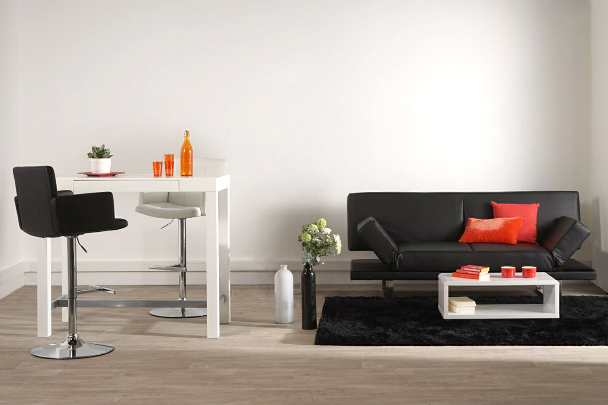 Sgabello da bar design PU grigio BLAKE