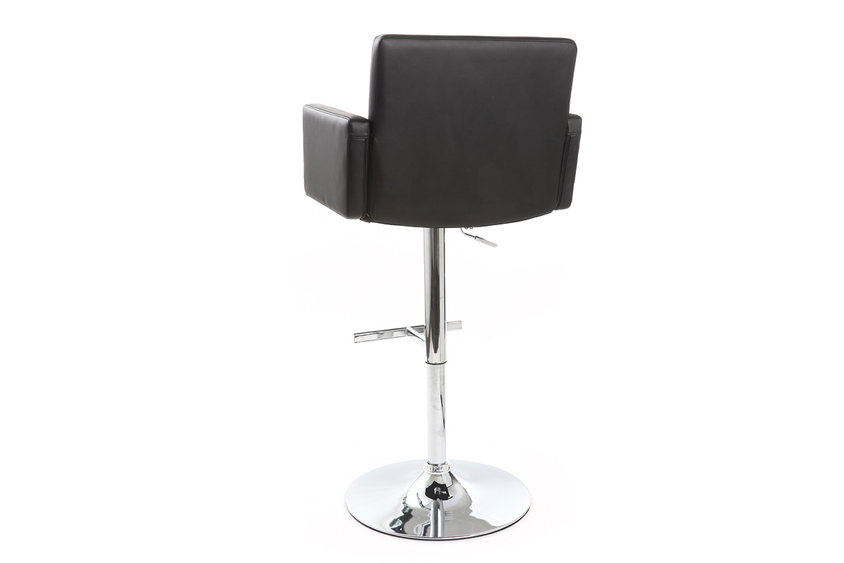 Sgabello da bar design PU nero BLAKE