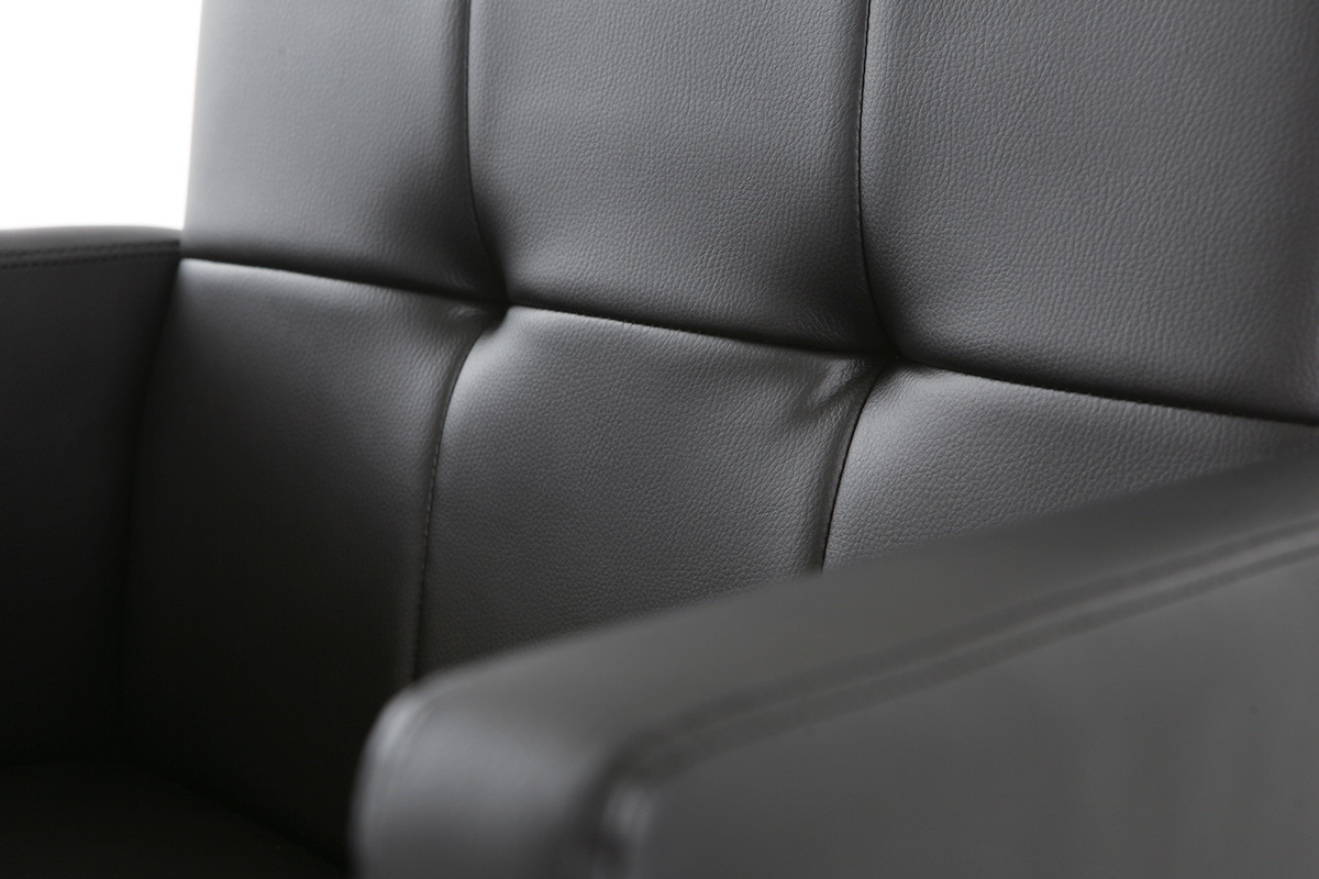 Sgabello da bar design PU nero BLAKE