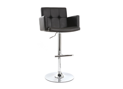 Sgabello da bar design PU nero BLAKE