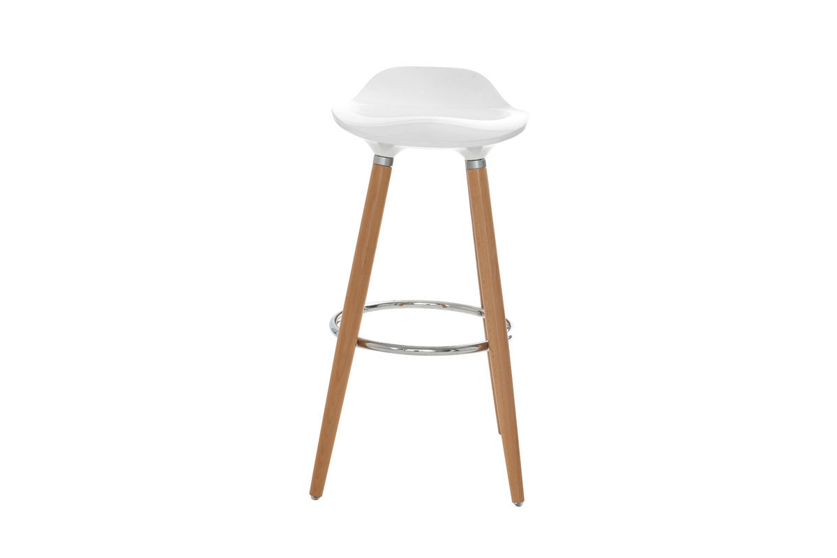 Sgabello da bar design scandinavo bianco GILDA