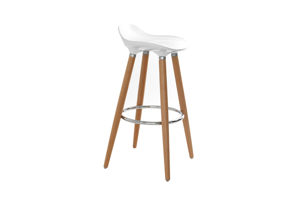 Sgabello da bar design scandinavo bianco GILDA