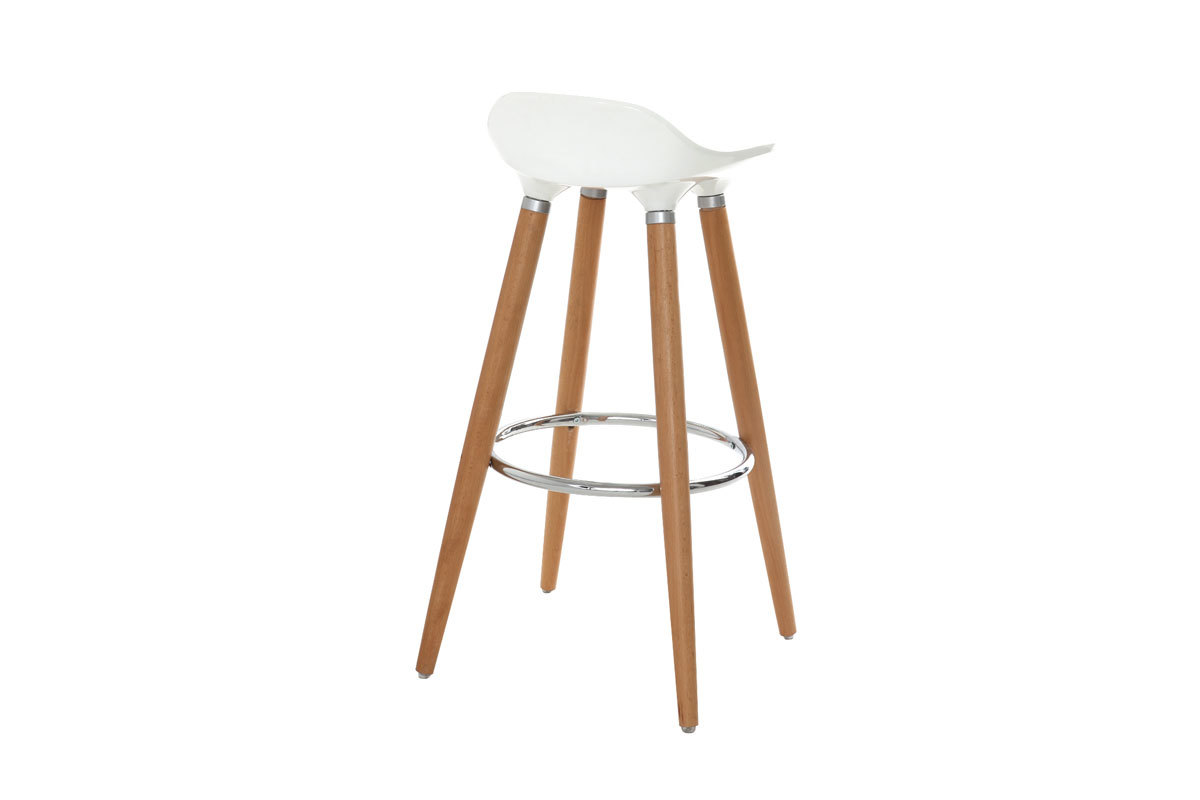 Sgabello da bar design scandinavo bianco GILDA