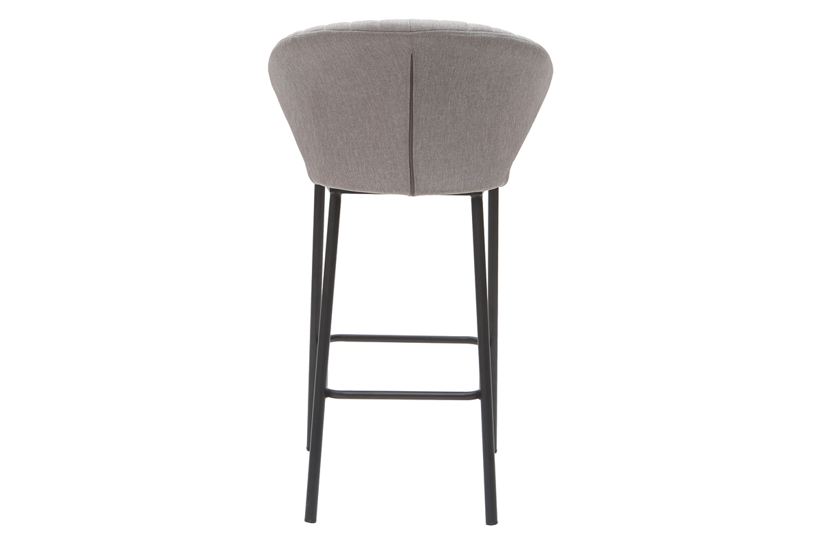 Sgabello da bar design tessuto grigio 65 cm DALLY