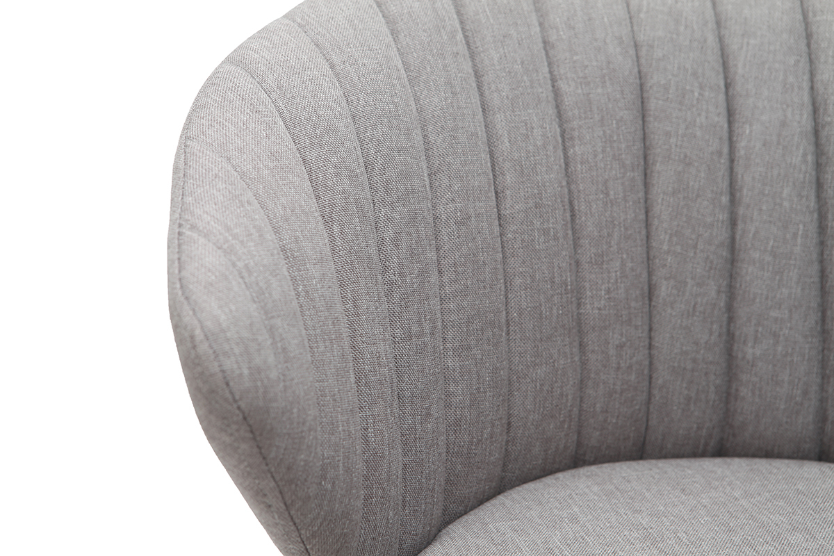 Sgabello da bar design tessuto grigio 65 cm DALLY