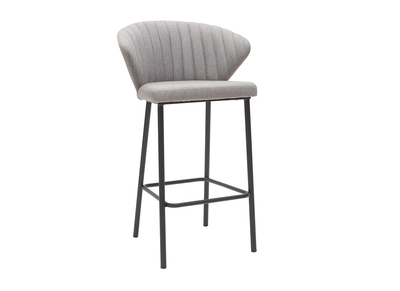 Sgabello da bar design tessuto grigio 65 cm DALLY