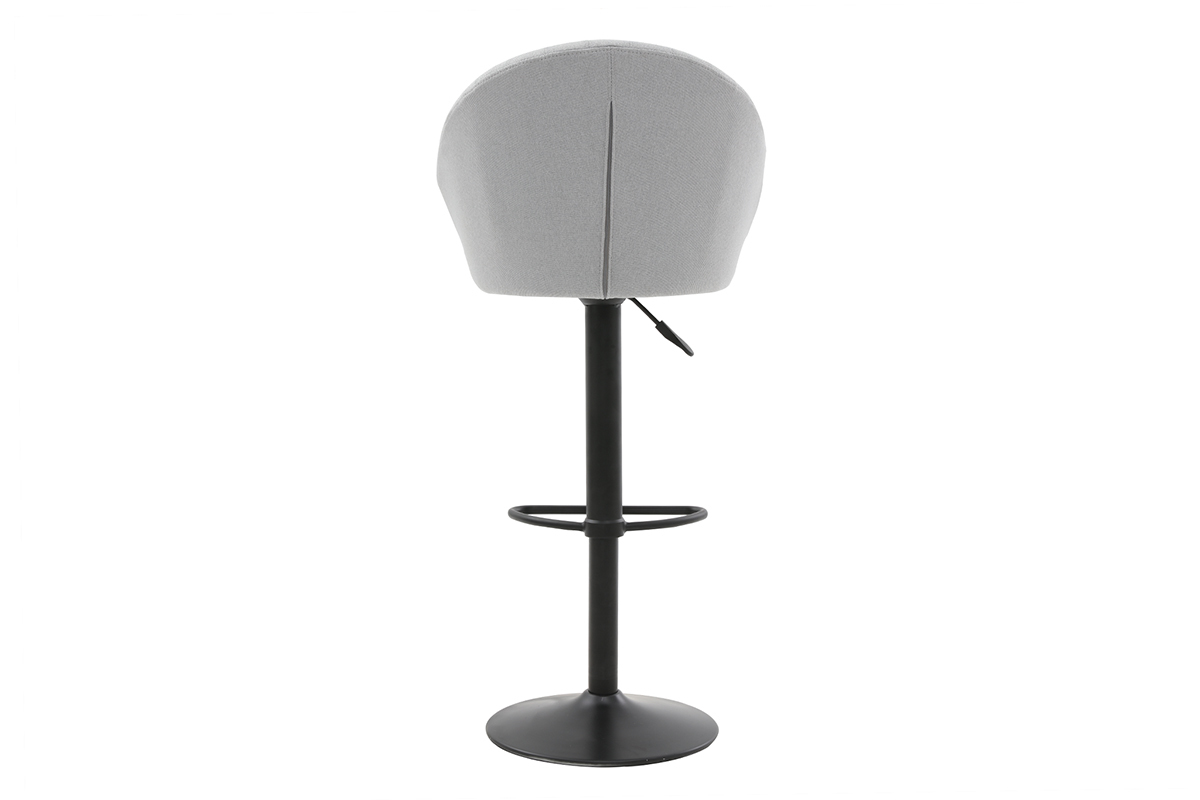 Sgabello da bar design tessuto grigio IZAAC