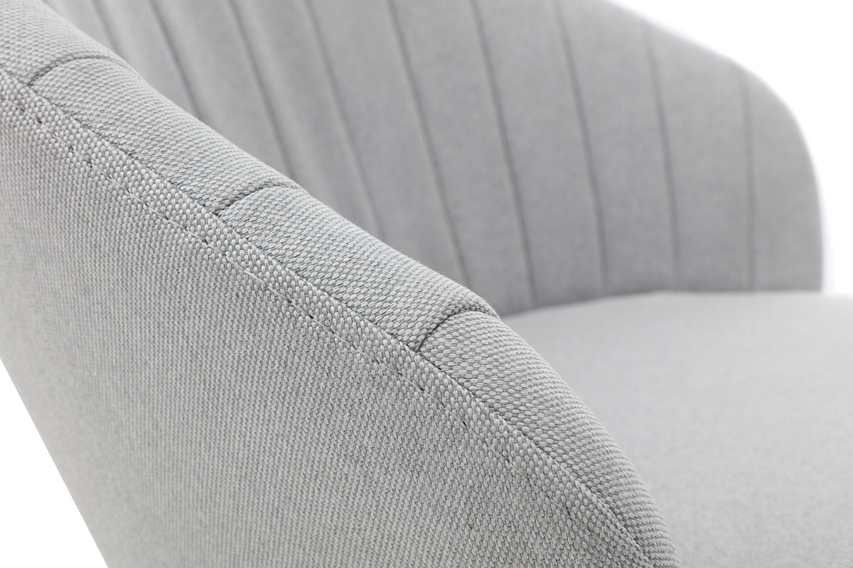 Sgabello da bar design tessuto grigio IZAAC