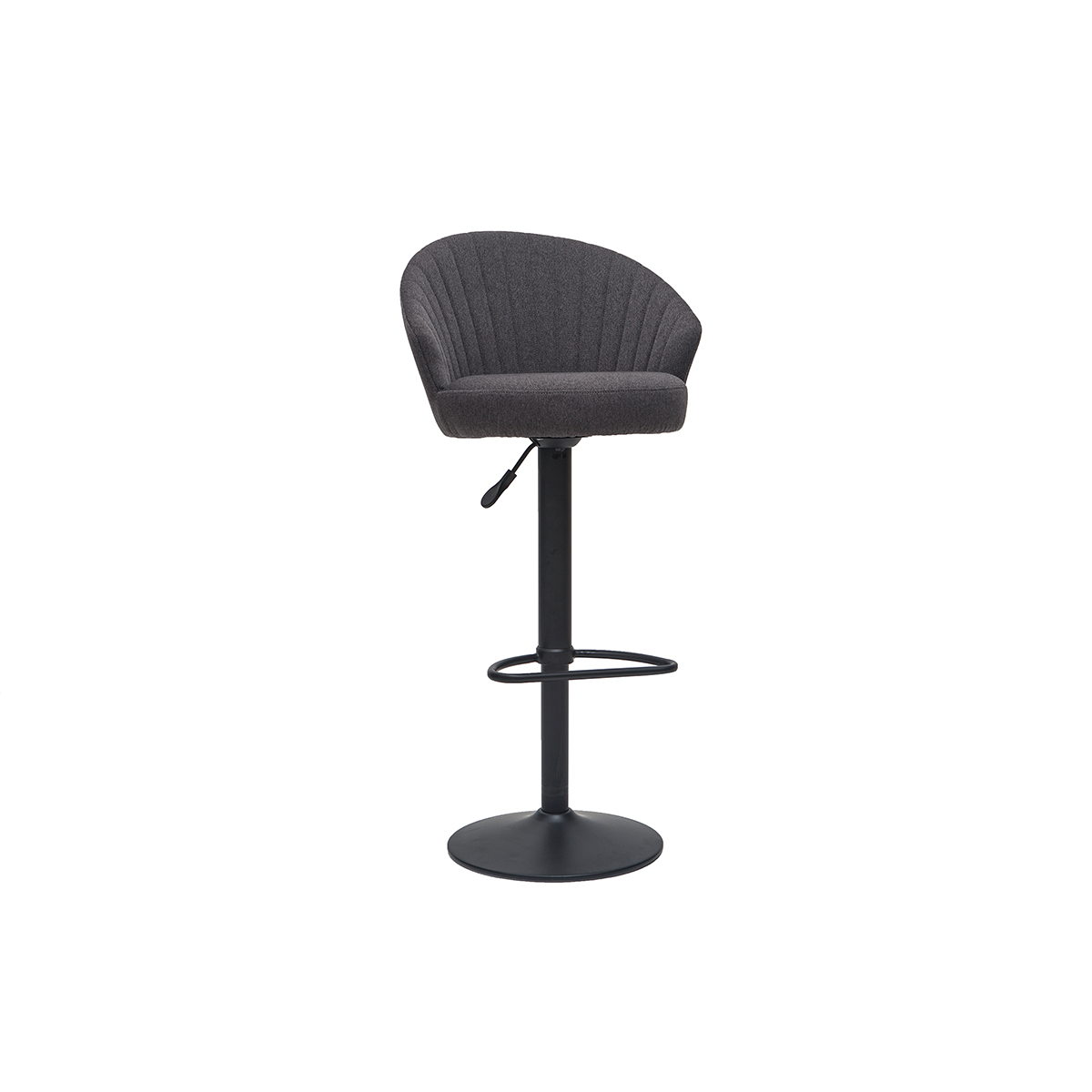 Sgabello da bar design tessuto grigio scuro  IZAAC