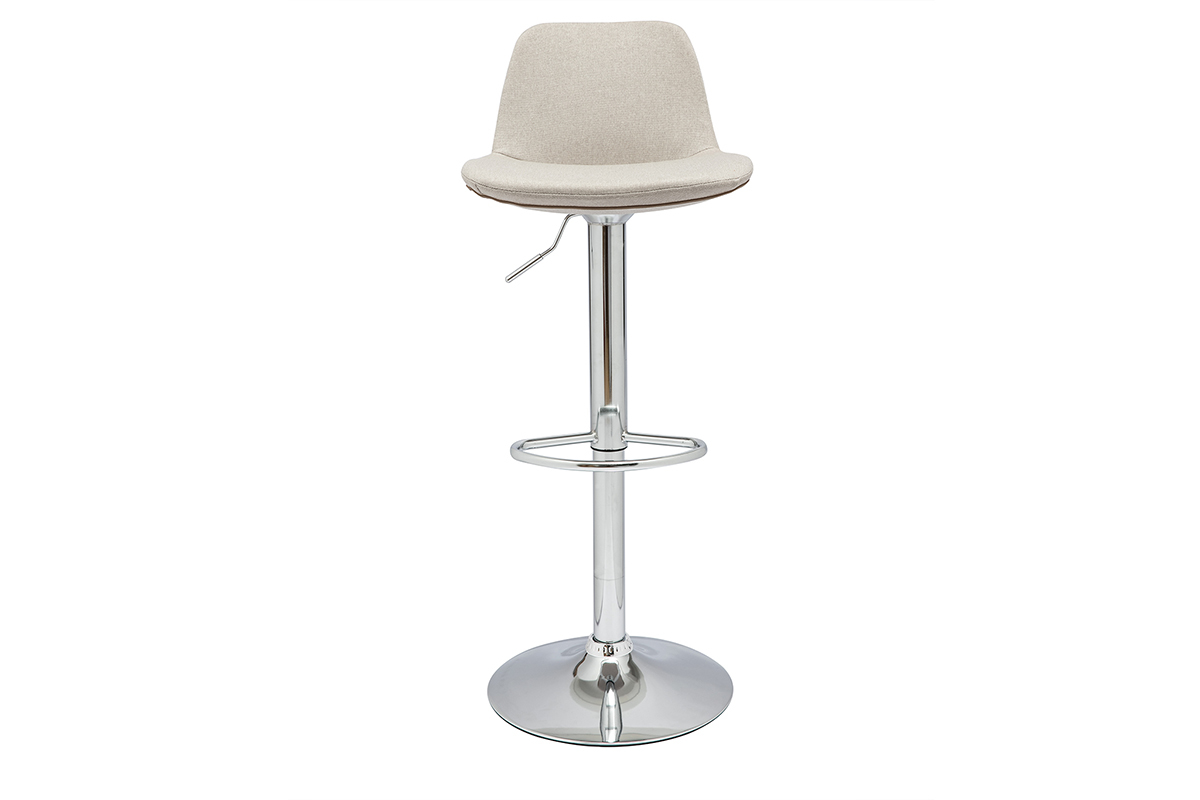 Sgabello da bar design tessuto naturale set di 2 ZACK