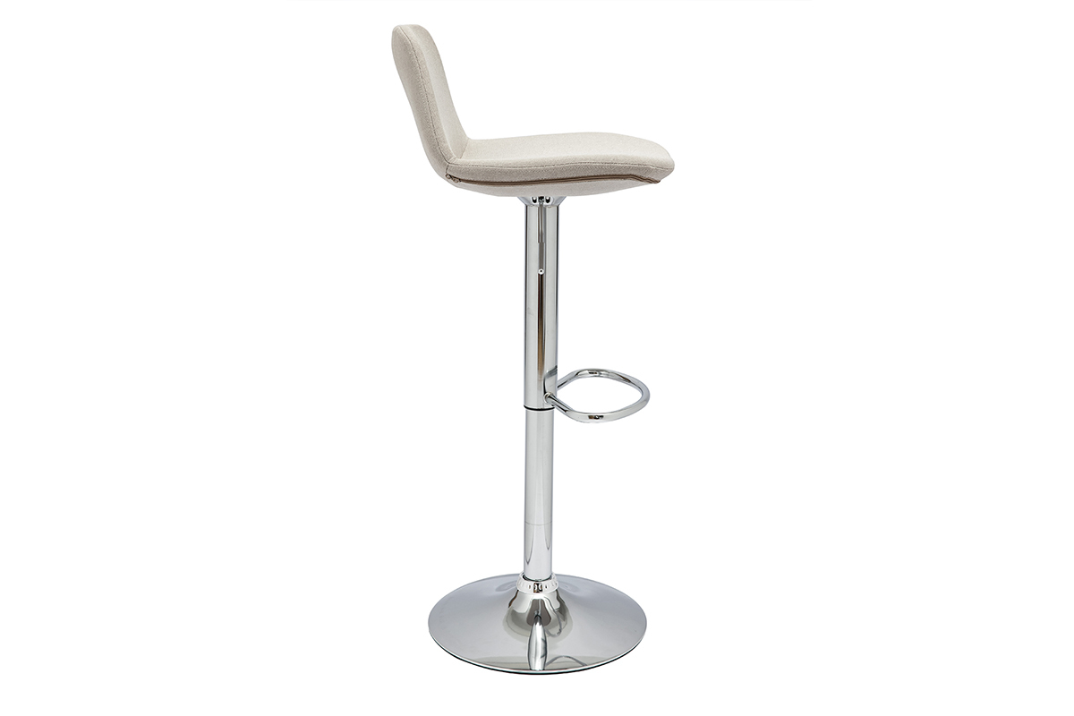Sgabello da bar design tessuto naturale set di 2 ZACK