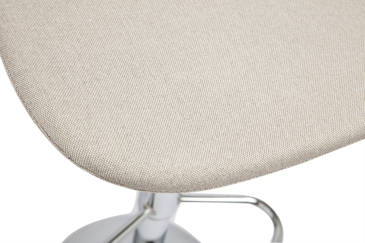 Sgabello da bar design tessuto naturale set di 2 ZACK