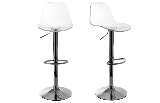 Sgabelli Da Bar Trasparenti : Sgabello da bar design trasparente galileo miliboo