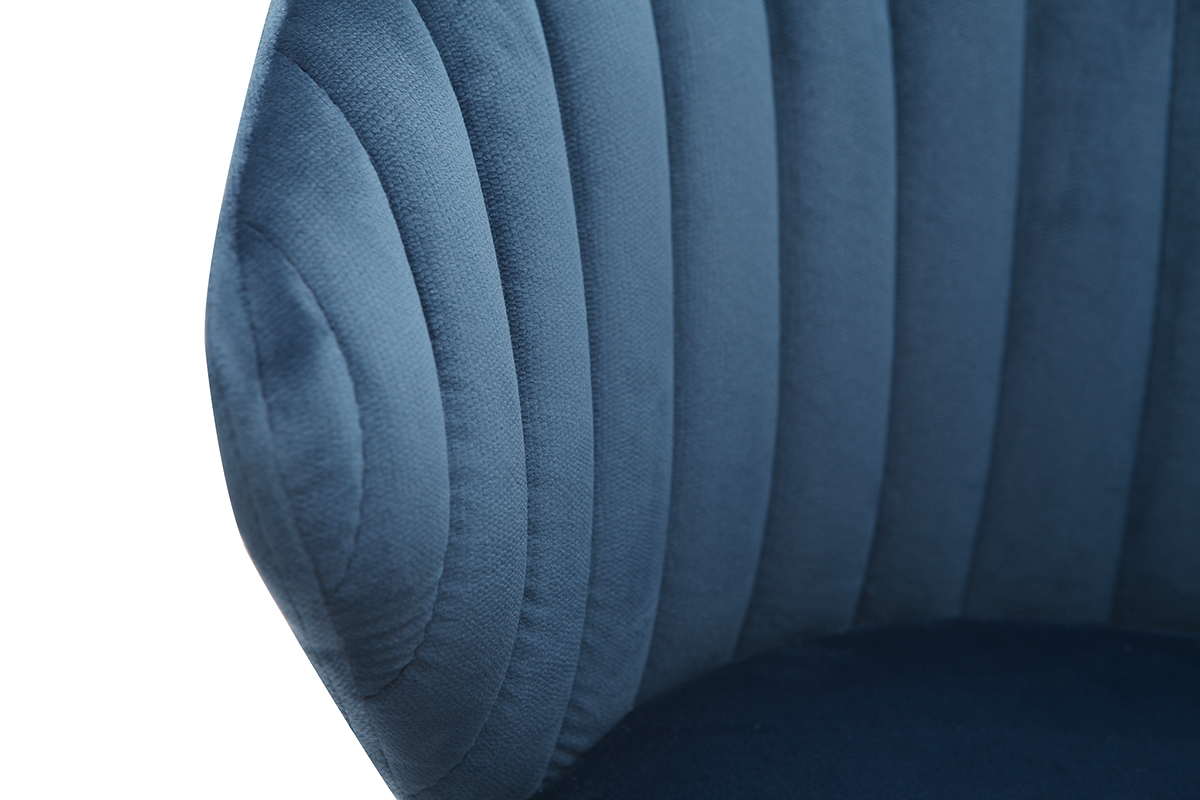 Sgabello da bar design velluto blu scuro 68 cm DALLY