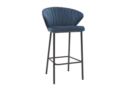 Sgabello da bar design velluto blu scuro 68 cm DALLY