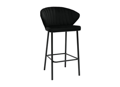 Sgabello da bar design velluto nero 68 cm DALLY