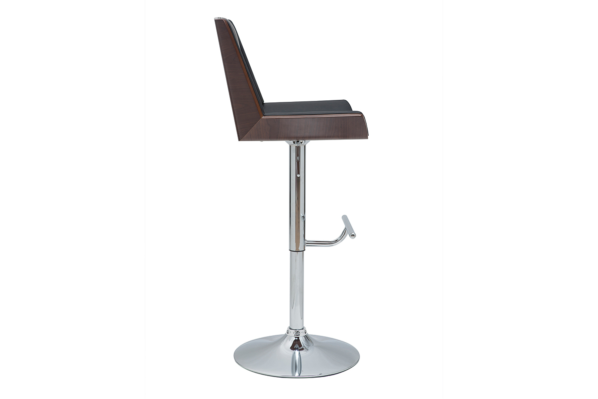 Sgabello da bar di design bianco e legno chiaro MELKIOR