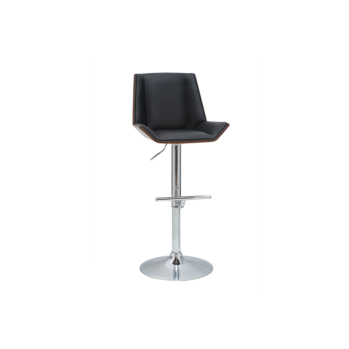 Sgabello da bar di design bianco e legno chiaro MELKIOR