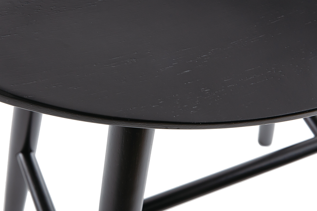 Sgabello da bar in legno nero H65 cm DEMORY