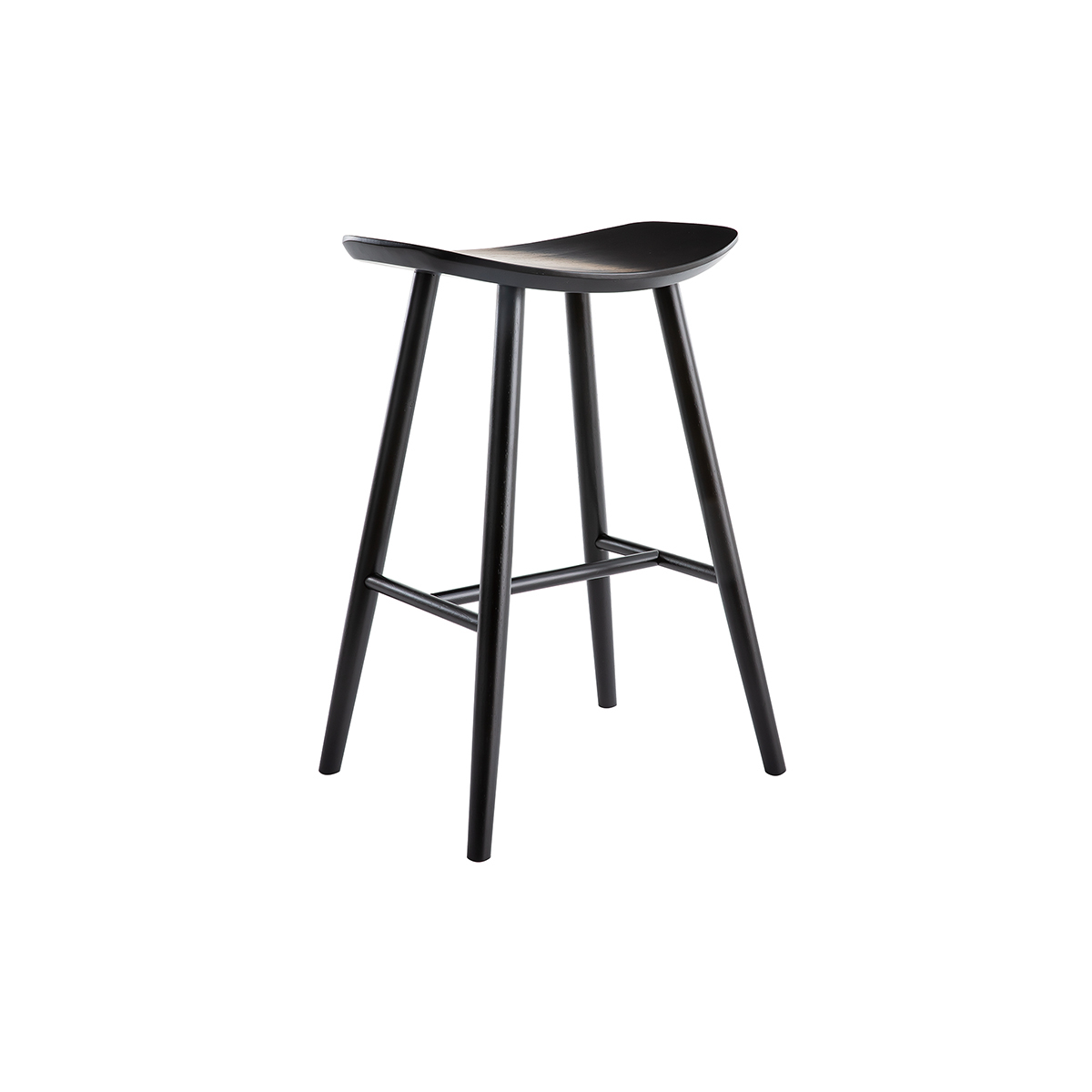Sgabello da bar in legno nero H65 cm DEMORY