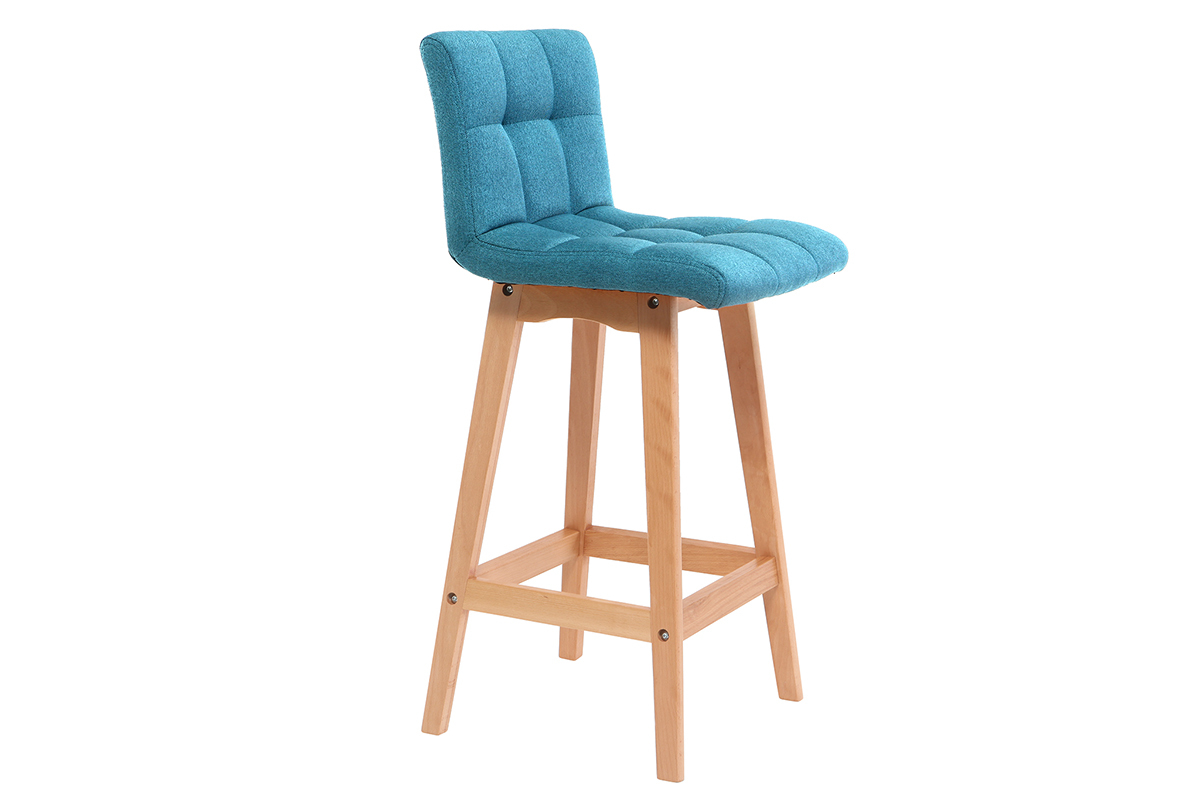 Sgabello da bar legno e foglia di t 65cm set di 2 KLARIS
