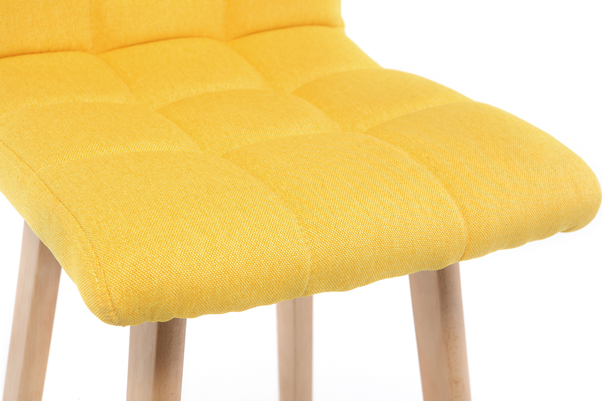 Sgabello da bar legno e giallo 65cm set di 2 KLARIS
