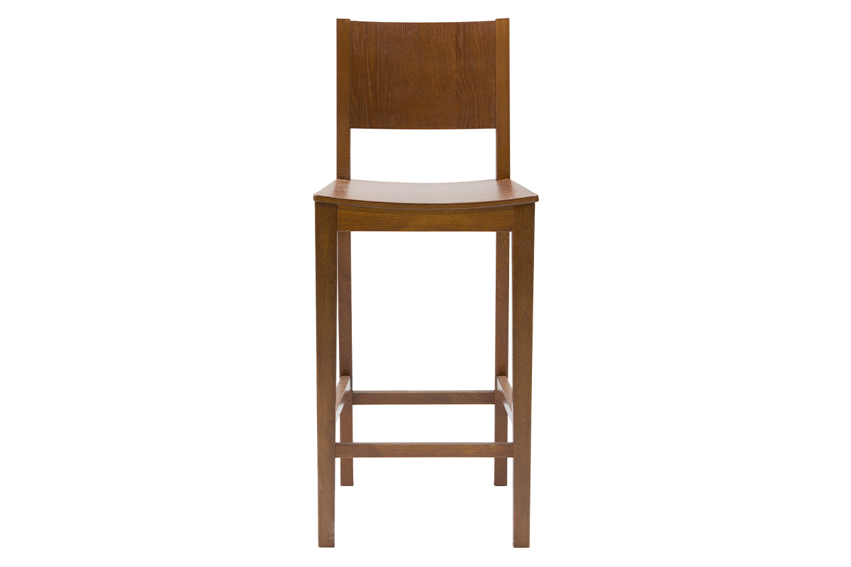 Sgabello da bar legno scuro noce H65 cm MELVIL