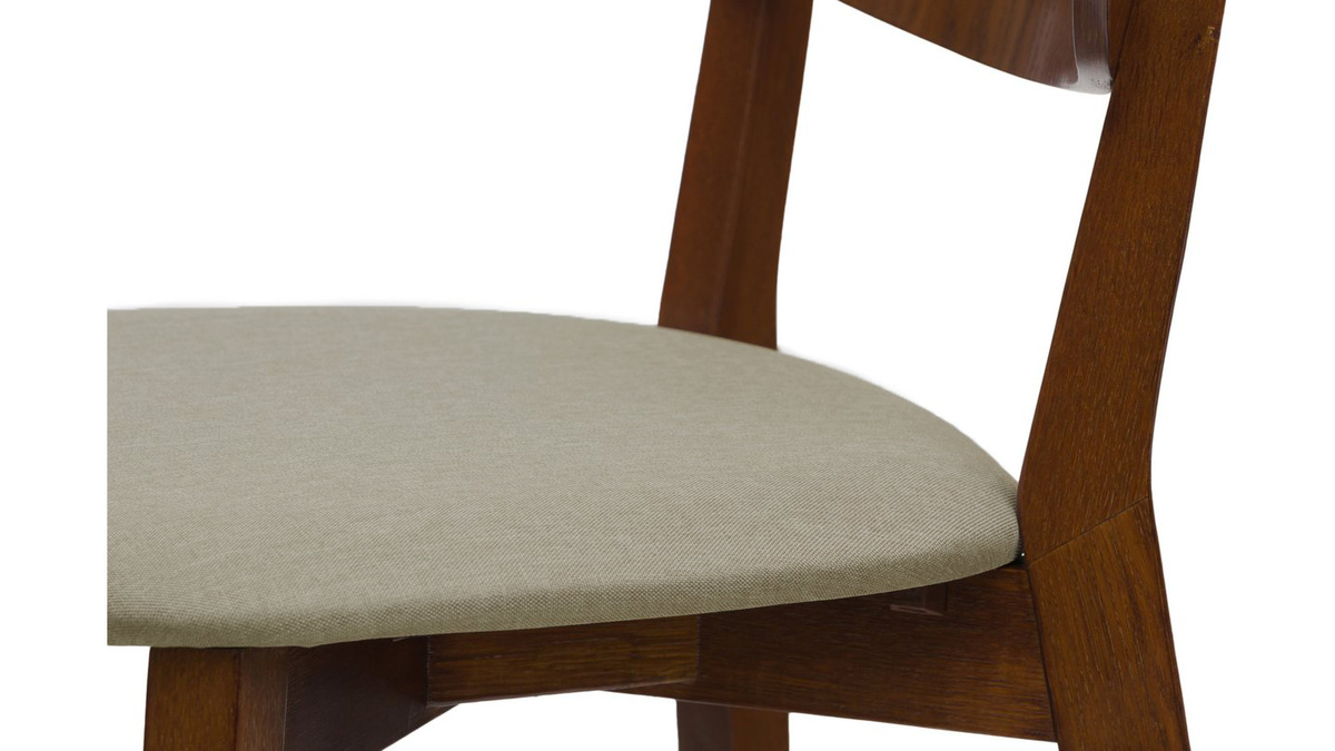 Sgabello da bar noce e seduta marron glac H65 cm LUCIA