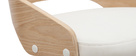 Sgabello da bar regolabile design legno chiaro e bianco MANO