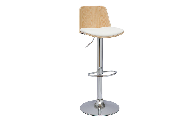Sgabello bar Cork in similpelle bianco|schwarz | Leroy Merlin