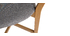 Sgabello da bar rovere e sedile grigio chiné H65 cm LUCIA