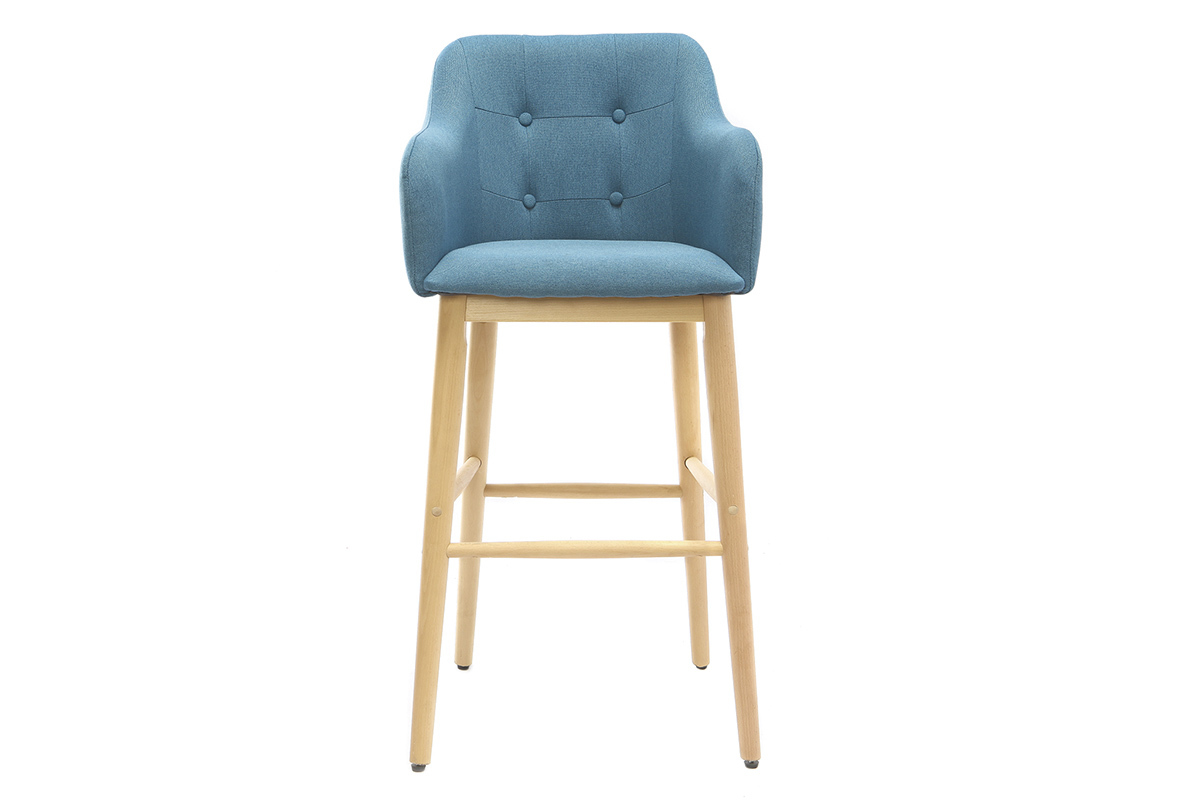 Sgabello da bar scandinavo 75cm blu BALTIK