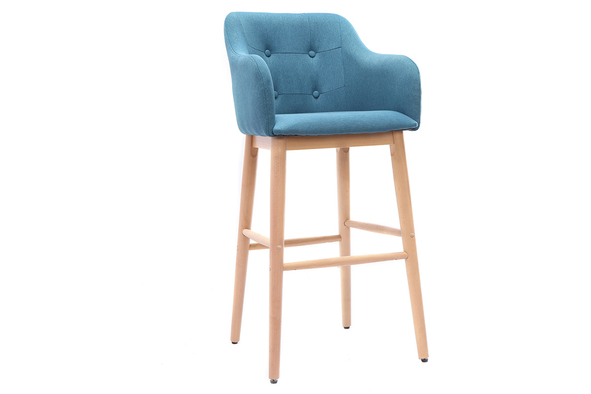 Sgabello da bar scandinavo 75cm blu BALTIK