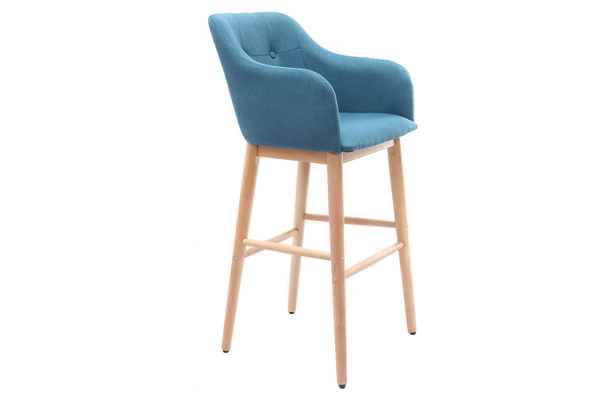 Sgabello da bar scandinavo 75cm blu BALTIK