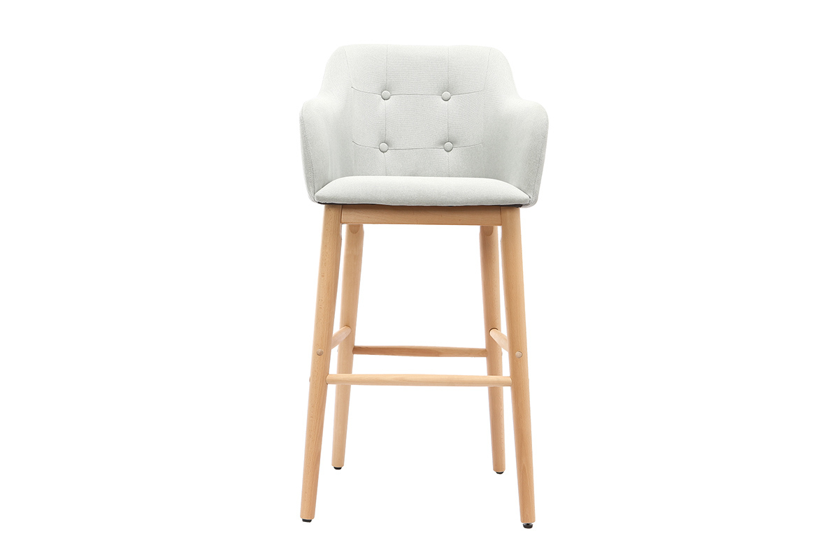 Sgabello da bar scandinavo 75cm grigio chiaro BALTIK