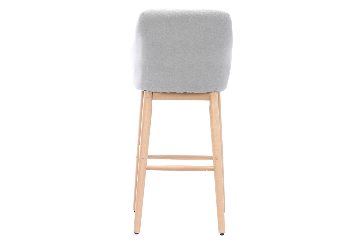 Sgabello da bar scandinavo 75cm grigio chiaro BALTIK
