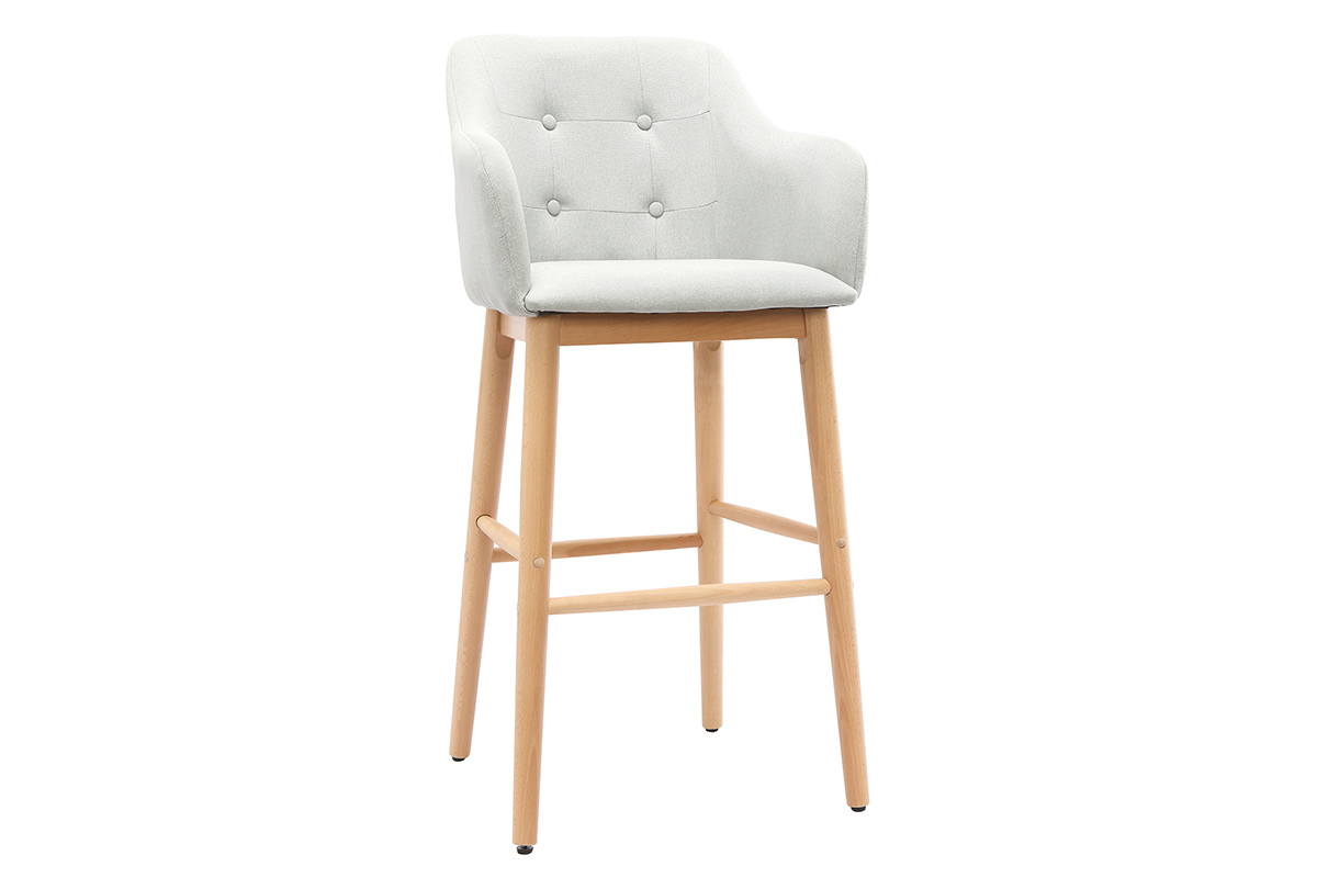 Sgabello da bar scandinavo 75cm grigio chiaro BALTIK