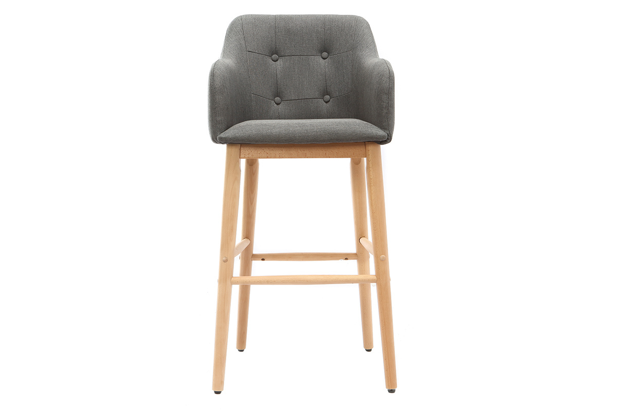Sgabello da bar scandinavo 75cm grigio scuro BALTIK