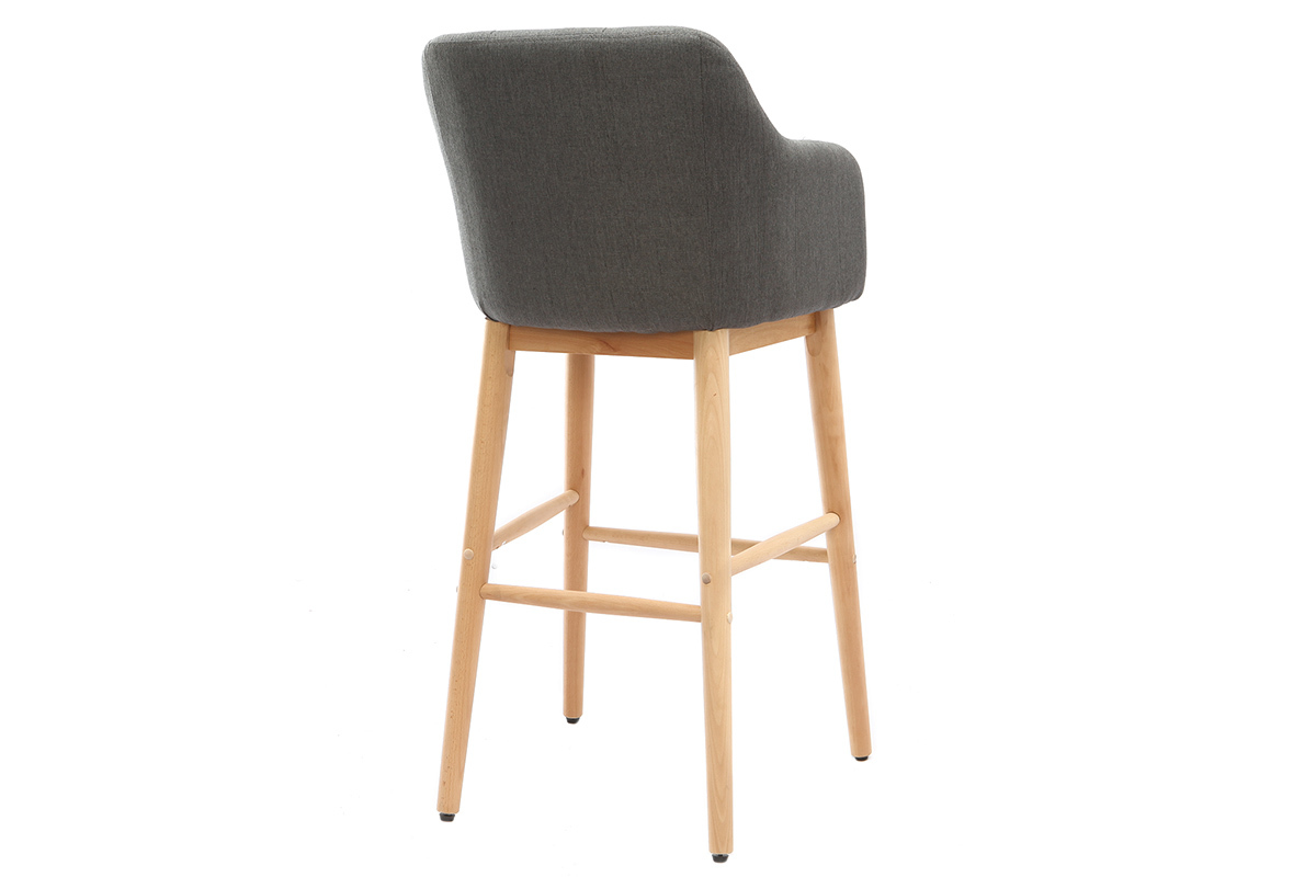 Sgabello da bar scandinavo 75cm grigio scuro BALTIK