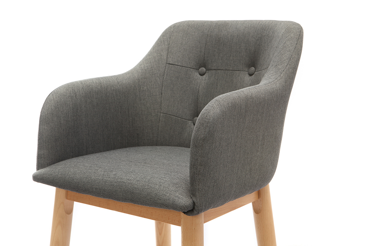 Sgabello da bar scandinavo 75cm grigio scuro BALTIK
