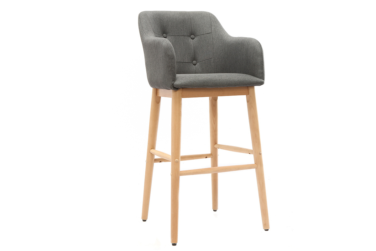 Sgabello da bar scandinavo 75cm grigio scuro BALTIK