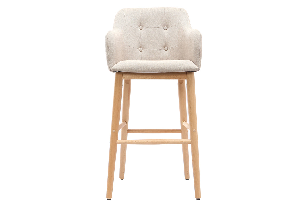 Sgabello da bar scandinavo 75cm naturale BALTIK
